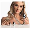 Master Series Anal Hook Trainer Anal Hook with 3 Plugs Silver