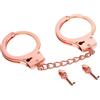 LateToBed BDSM Line Cuffs with Skull Keys Rose Gold