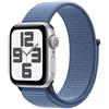 Apple Smartwatch Apple Watch SE GPS 40mm Cassa in alluminio argento con cinturino Sport loop Blu inverno [MRE33]