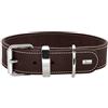 HUNTER Aalborg Collare in Pelle per Cani, Resistente, Confortevole, 40 S, Marrone Scuro