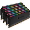 Corsair DOMINATOR PLATINUM RGB Kit di Memoria per Desktop a Elevate Prestazioni, DDR4 4 x 8 GB, 3600 MHz, Nero