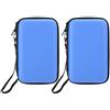 DEWIN Borsa per Console di Gioco - Custodia Rigida per Console di Gioco Custodia Rigida Protettiva in Eva Custodia Portatile Compatibile con Console di Gioco 3ds XL 2 Pezzi(Blu)