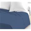 Home Linge Passion |Drap Plat - 1 Pièce | 100% Coton - 57 Fils | 2 Personnes - 240 x 300 cm | Bleu Intense HP-62647