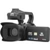 Bewinner Videocamera 4K, Videocamera per Vlogging con Visione Notturna Wi-Fi, Zoom Digitale 64MP 18x, Fotocamera per Vlog con Touch Screen da 4 Pollici con Microfono, Luce di Riempimento
