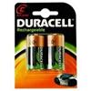 Duracell Rechargeable C Size 2 Pack Rechargeable Battery Nichel-Metallo Idruro (NiMH) - Batterie (Rechargeable Battery, Nichel-Metallo Idruro (NiMH), 1,2 V, 2 Pezzi, 2200 mAh, Nero, Oro)