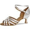 Diamant Donne Scarpe da Ballo 008-077-092 - Raso Bianco - 5 cm Flare - Special Edition - Misura: UK 3,5
