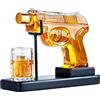 Kollea Mini decanter per whisky con bicchieri da uomo, idea regalo di compleanno per uomini e papà, fantastico regalo militare, dispenser per liquori per bar e feste