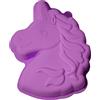 Silver-Stage Stampo da forno a forma di unicorno, in silicone, per torte, gelati, cioccolato, pane, dolci, budino, BPA, senza BPA, rosa, viola