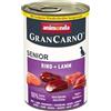 Grancarno animonda GranCarno Senior cibo per cani, alimento umido per cani più anziani a partire da 7 anni, manzo + agnello, 6 x 400 g