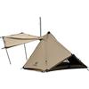 OneTigris Conifer Tipi, tenda con bastone da neve, impermeabile, per 2 persone, per stufa a tenda, inverno, campeggio, coyote marrone (cotone tetoron)