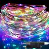 OXYN Lampadine Luci LED Natale Alimentazione 230V Colore Filo Verde Lampada Casa Albero Decorazioni Natalizie Stringa Presepe Giochi Luce Esterni Interni Flessibile (100 LED 10 metri Multi Colore)