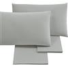 Puraluna CUORE - Completo Letto Matrimoniale 160x200 | set di lenzuola | MADE IN ITALY | sotto con angoli H30 (Perla, Matrimoniale Lungo)