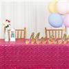 ShinyBeauty Tovaglia Rettangolare Rosa Caldo 50x72 pollici/125x180 cm - Paillettes Wedding Decor Sequence in Lino per Feste Natale