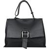 Cheval Firenze Borsa a Spalla Mirach, Vera Pelle Made in Italy (Nero)