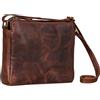 ROYALZ 'Albany' borsa da donna vintage in pelle borsa da donna moderna per donna borsa a tracolla vera pelle, Colore:Roma Cognac Marrone