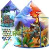 Afomida Tenda da gioco con dinosauro per bambini, avventura straordinaria, tenda a dinosauro, tenda per bambini, regalo per ragazze e ragazzi, tende per esterni e interni per bambini