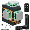 CIGMAN Livella Laser Autolivellante 3x360°, CIGMAN Livello Laser, per Costruzioni e Immagini con Modalità a Impulsi, con Telecomando, Supporto Magnetico e Rotante,2 x Batteria Incorporata dello Li-ione