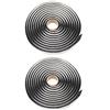 QWORK® Nastro di Butile, 9.5 Mm di Diametro X 4 M, Per Parabrezza di Porte E Finestre Per Fari di Camion Automobilistici, 2 Pezzo