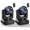 HOLDLAMP 100W Teste Mobili LED con Telecomando,10 modelli + 8 colori + 18 prismi Luci da festa ad effetto fascio ad alta luminosità adatte per Disco Club Performance Bar Illuminazione