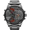FENKOO Orologio Da Uomo Al Quarzo, Orologio Sportivo Con Doppio Fuso Orario, Calendario Con Cinturino In Acciaio Inossidabile, Orologio Da Polso