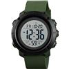 findtime Orologio digitale da uomo sportivo impermeabile 50 m, orologio digitale da polso da uomo con numeri grandi, cronometro, coutdown doppio fuso orario, orologio digitale militare per ragazzi anziani