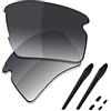 Saucer - Kit di lenti di ricambio e gomma per occhiali da sole Oakley Flak 2.0 XL OO9188, (High Defense - colore grigio sfumato polarizzato.), Taglia unica