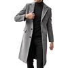 Generic Cappotto di Lana da Uomo Invernale in Lana Invernale di Media Lunghezza Cappotto Invernale Cappotto da Uomo Lungo Slim Fit Giacca a Giacca a Giacca a Risvolto (L, Grigio)
