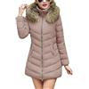 Lulupi Piumino con Cappuccio Donna con Pelliccia Invernale Cappotto  Imbottito con Zip E Tasche Caldo Leggero Giacca Elegante Vintage Parka  Giubbino Coat Casual : : Moda