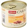 animonda Carny Adult, cibo umido per gatti, Manzo + Pollo 6 x 200 g