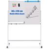 LIFEZEAL LIFEZEZEAL Lavagna Bianca Cancellabile con Ruote, Lavagna Magnetica per Ufficio, Doppia Faccia e Girevole a 360°, Lavagnetta Interattiva Regolabile in Altezza per Scuola (80x120cm, bianco)