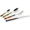 Excelsa New Delhi Set 24 Posate, Acciaio INOX, Manico in Plastica