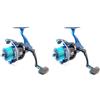 Pescasubito.com Kit 2 Mulinelli Piccoli con Filo da Pesca Spinning Trota Bolognese 1000