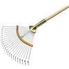 Siena Garden Scopa professionale per foglie 32-48 cm con manico regolabile