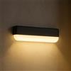 MAKA change your life quality MAKA Applique da Esterno Interno Led da Parete 12W Lampade da Muro Plafoniera Moderna Luci Down 1200 Lumen Ip65 Impermeabile Fascio Luce 180° Durata Illuminazione 20 mila ore (Nero Luce Calda 3000K)