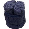 Bassetti Set 4 Lavette con Cestino in Spugna da 430 gr. m/q di Puro Cotone cm 30x30, Indigo
