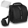 PEDEA - Borsa per Canon EOS (spazio per corpo macchina e obiettivo, con tracolla e scomparto per accessori) con pellicola protettiva per display