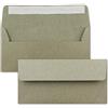 NEUSER PAPIER - 50 buste in carta kraft formato DIN lungo, colore grigio, ecologiche, con chiusura adesiva, 11 x 22 cm, linguetta larga 120 g/m², colore: grigio