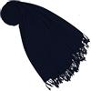 Lorenzo Cana Sciarpa Pashmina da donna, 50% cashmere, 50% lana di agnello merino lana cashmere, sciarpa da donna, Blu mare, 70 x 180 cm