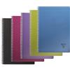 Clairefontaine 329115C collezione Linicolor intensi Quaderno a Spirale - A4 21x29, 7 cm - 100 pagine a quadretti grandi - Carta Bianca 90g - copertina in polipropilene trasparente - colore casuale