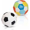 alldoro softball Ø 10 cm, pallone da calcio morbido in schiuma, pallone per bambini per interni ed esterni, pallone da gioco per bambini e neonati da 0 mesi, set bianco/nero + colorato