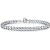 Diamond Treats Braccialetto Tennis Donne,Set Castone solido ARGENTO 925 STERLING 3mm Perfetto Zircone Bianco Cubico. Misure 16,5 cm - 20,3 cm.Eternity Donna Regalo Gioielleria Perfetto Lei