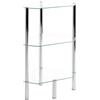 HAKU Scaffale cromo, Metallo, vetro di sicurezza - Dim. L 45 cm x A 77 cm x P 32 cm, Stile Moderno