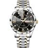 RORIOS Orologio Elegante Quarzo da Uomo Orologio da Polso Diamante Impermeabile Orologio Classico Acciaio Inossidabile Orologio Multifunzione Lavoro oro nero A