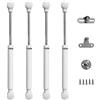 LIKERAINY Ammortizzatore Braccetto Pistone a Gas 100N Molla a Gas Pneumatico per Mobili Pistoni per Armadio da Cucina Anta Sollevare Supporto Forza Chiusura Morbida 4 PCS