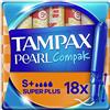 Tampax Compak Pearl Assorbenti Interni Super Plus con Applicatore, 18 Pezzi