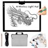 TOHETO A3 Ricaricabile Tavoletta Luminosa per Disegnare con Borsa, Supporto Integrato,Clip Magnetica, 6 Livelli e Stepless 3 Colori Oscuranti Luminosità Scatola Luce per Diamond Painting,Weeding Vinyl