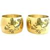 ASTER HOME 10 Portatovaglioli da Tavola Singoli in Oro con Albero di Natale - Set di 10 Eleganti Portatovaglioli in Metallo per la Tavola di Natale - Set Natalizio Robusto da 10 Pezzi (10)