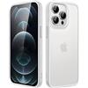 JETech Cover Opaca per iPhone 12 Pro Max 6,7 Pollici, Protezione Anticaduta Antiurto di Grado Militare, Custodia Posteriore Glassata Traslucida, Anti-Impronte (Grigio)