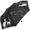 Knirps Ombrello tascabile Slim Duomatic, Kitty, 90 cm, Ombrello tascabile con apertura automatica