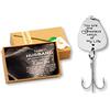 Uloveido Ami da pesca tripli da uomo in acciaio inossidabile Ami circolari da pesca con confezione regalo per amante fidanzato marito regalo di Natale di Capodanno (Catch of Life)